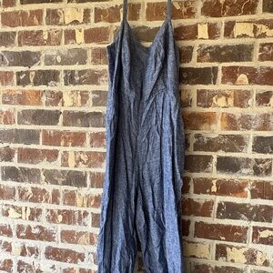 Old Navy Blue Cropped Jumpsuit